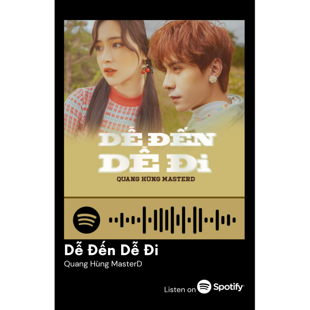 [Vui lòng đặt từ 2c]Thẻ Spotify ca sĩ Quang Hùng MasterD (có thể quét được mã)