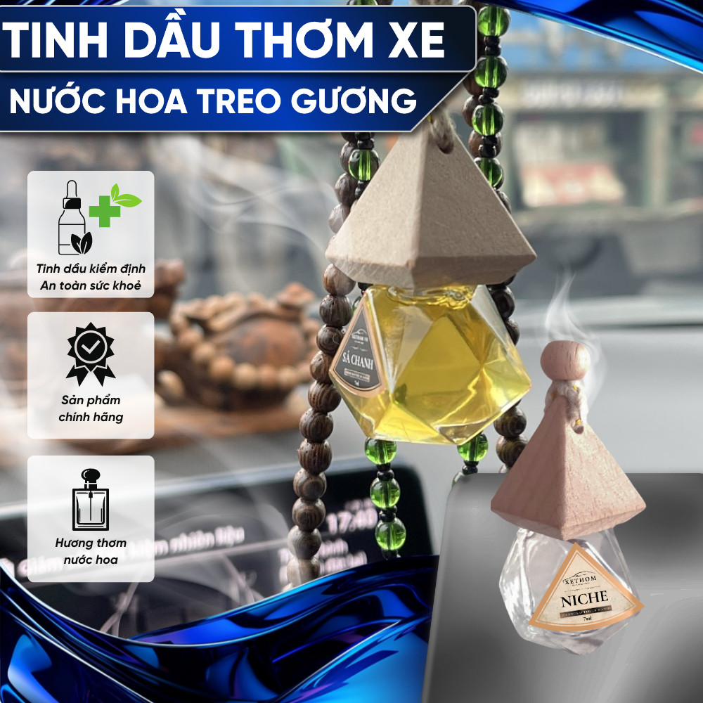 Nước hoa XE HƠI - Tinh Dầu Treo Gương Chiếu Hậu Mùi Hương Nước Hoa Niche Xịn - 10ml [XETHOM]