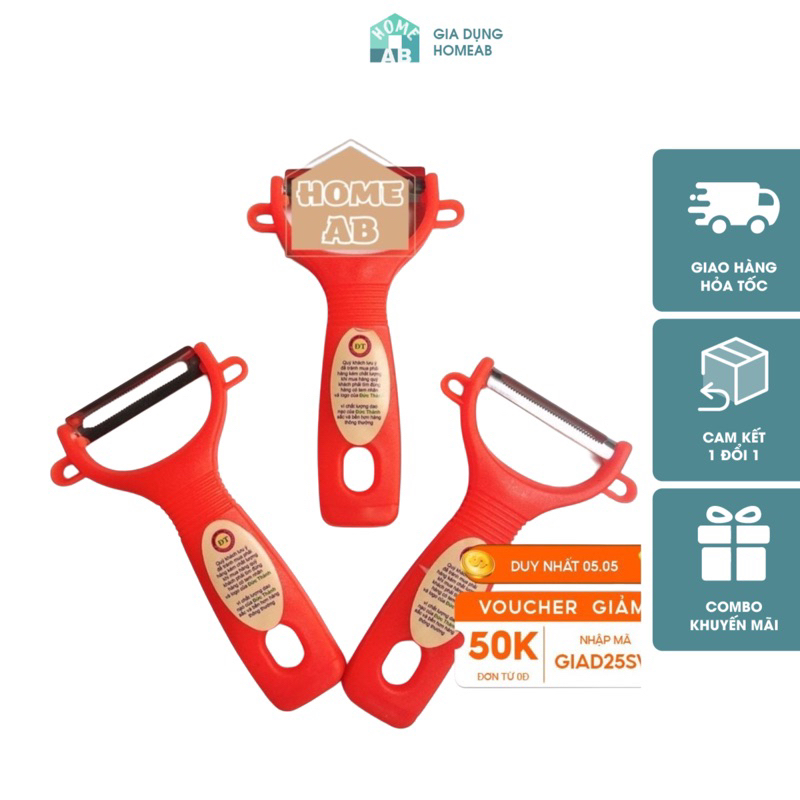 Dụng Cụ Nạo Vỏ Rau Củ Quả Màu Đỏ, Nạo Vỏ Hoa Quả