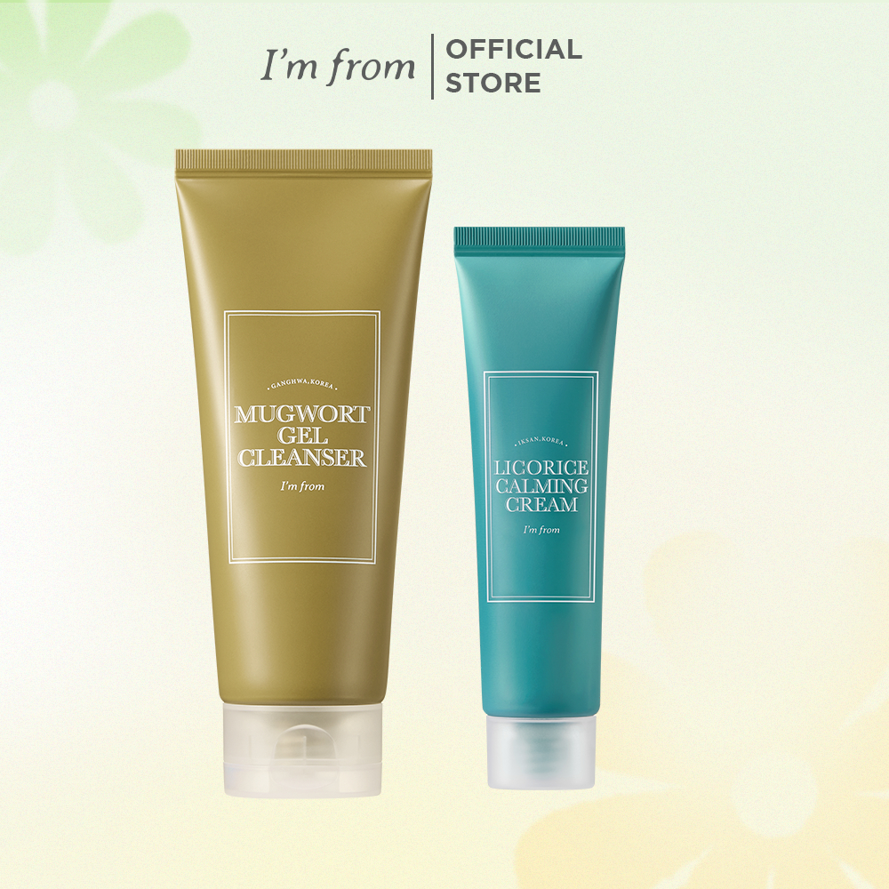Ảnh Combo I'm from Kem dưỡng Licorice Calming Cream 50ml+I'm From Sữa rửa mặt Mugwort Gel Cleanser 150ml 1