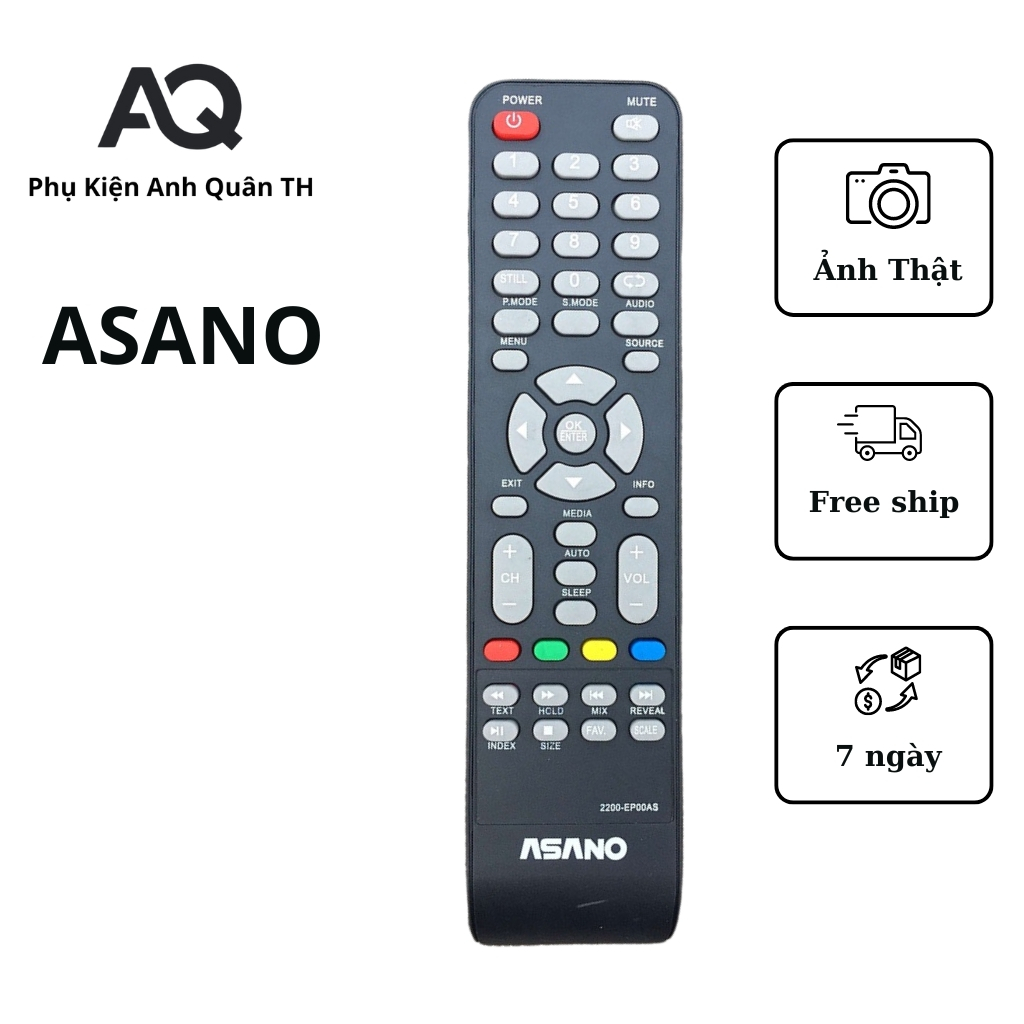 Remote tivi asano , điều khiển tivi asano các dòng | Shopee Việt Nam