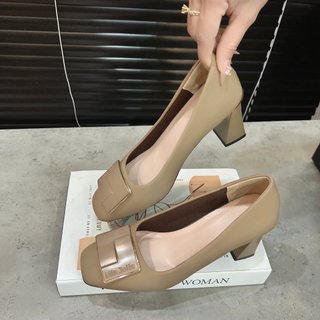 Giày cao gót nữ Mũi Vuông Khóa Vuông rất nữ tính và thời thượng - Giày Bánh Bèo mã CaogotJolieVuong
