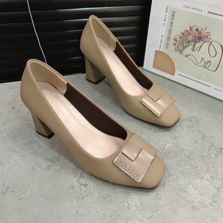 Giày cao gót nữ Mũi Vuông Khóa Vuông rất nữ tính và thời thượng - Giày Bánh Bèo mã CaogotJolieVuong
