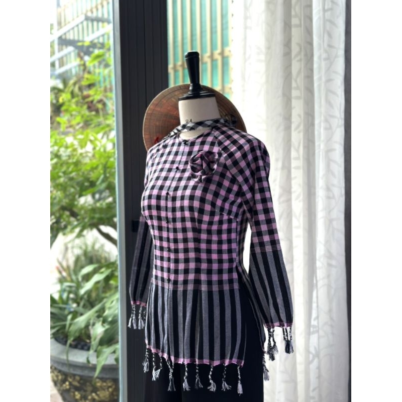 Áo lẻ - bà ba khăn rằn hàng loại 1 (tặng quai nón lá) | Shopee Việt Nam