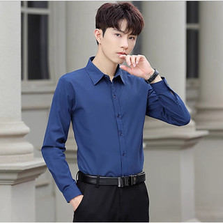 Áo sơ mi tay dài, chất vải lụa Hàn thời trang nam K-Menswear