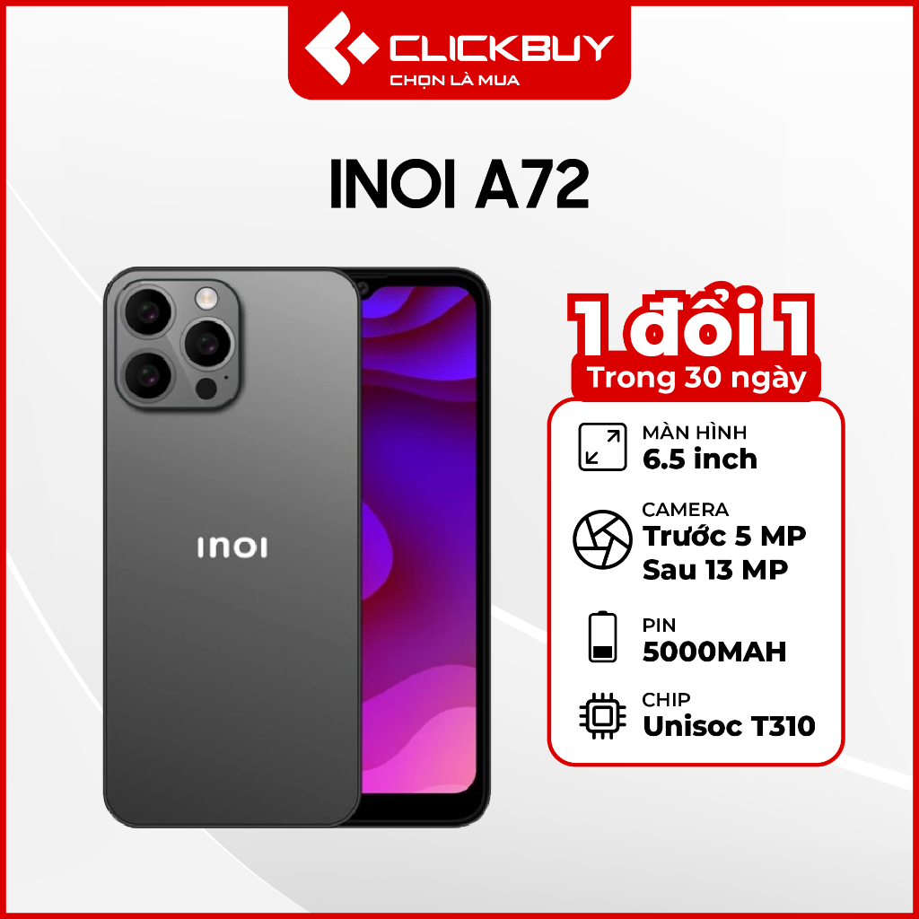 Điện thoại INOI A72 4GB/128GB - thiết kế hiện đại, nhiều tính năng ...