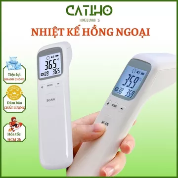 Nhiệt kế điện tử cầm tay Catiho Home and Living dụng cụ đo nhiệt độ cho bé cảm ứng đo trán đa năng