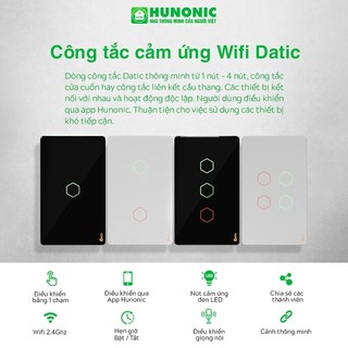 Công tắc điều khiển từ xa, Cảm ứng Wifi, Hunonic Datic