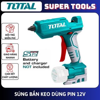 TOTAL Súng bắn keo dùng pin S12 TGGLI1201 <HÀNG CHÍNH HÃNG>