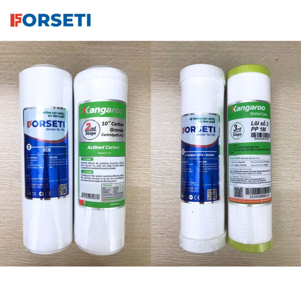 Lõi Lọc Nước Số 2 FORSETI -Loại Bỏ Clo, Khí Gây Mùi - Dùng Cho Máy Lọc Nước RO Sử Dụng Cốc 10 Inch- Hàng Chính Hãng
