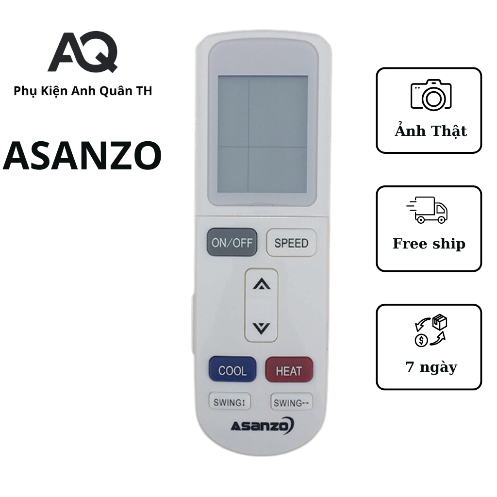 Remote máy lạnh asanzo , Điều khiển điều hòa ASANZO - ( BH 6 THÁNG ...