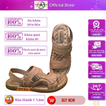 Dép nam trung niên,Dép da bò,Dép siêu bền,Dép rửa nước,Dép Khâu,Dép quai hậu,Dép chống trơn trượt,Dép tặng ngưới thân