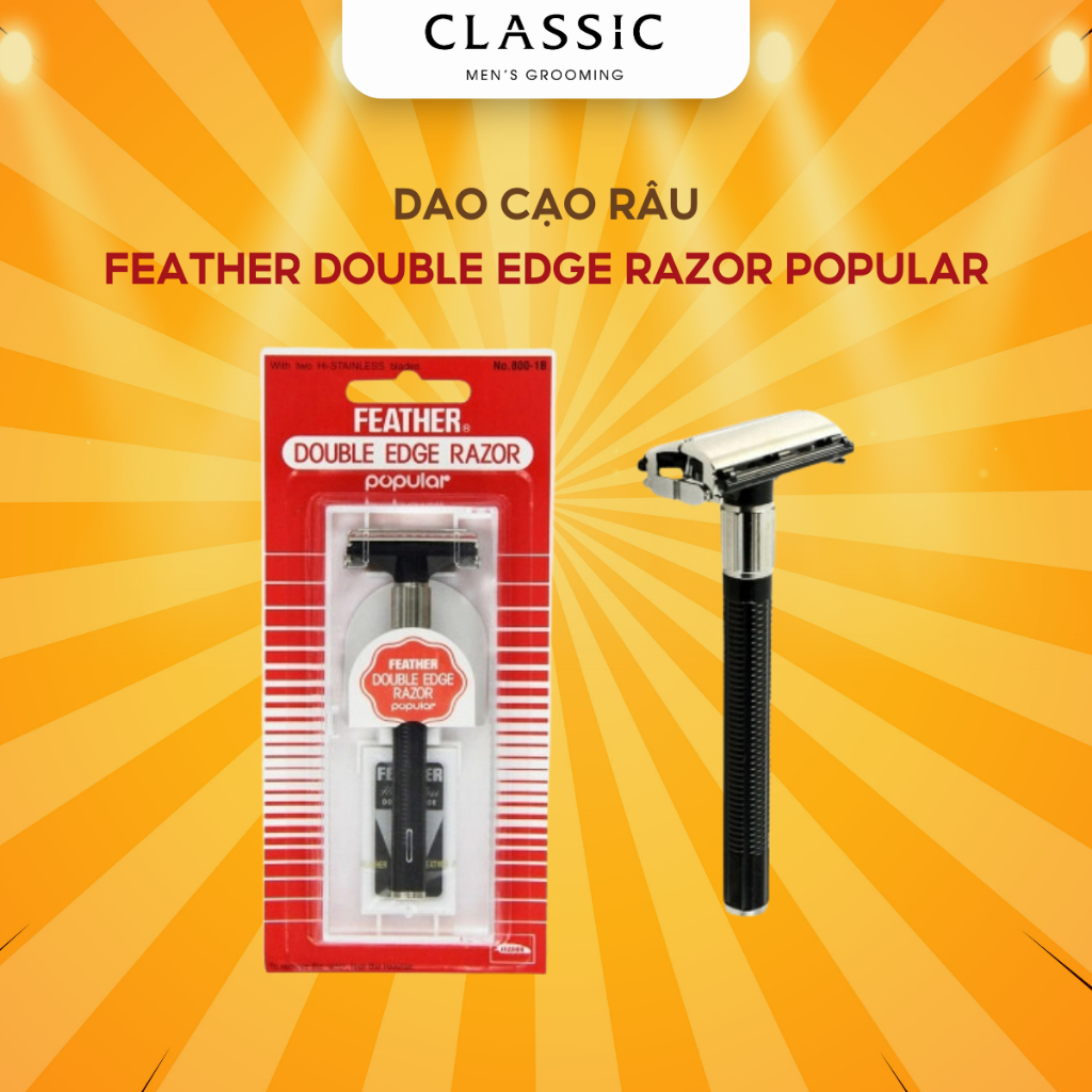 Dao Cạo Râu Feather Double Edge Razor Popular | Shopee Việt Nam