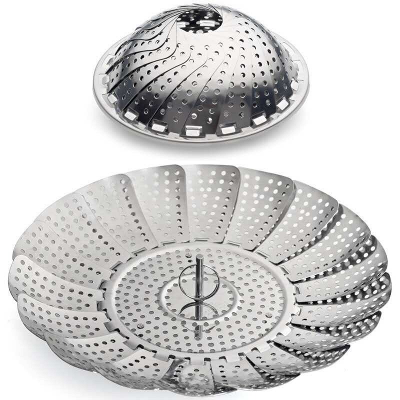 Vỉ hấp, đô xôi inox đa năng, tiện lợi vừa mọi loại nồi, Rổ hấp Inox 304 gấp gọn, dùng hấp thực phẩm tiện lợi , xửng hấp#