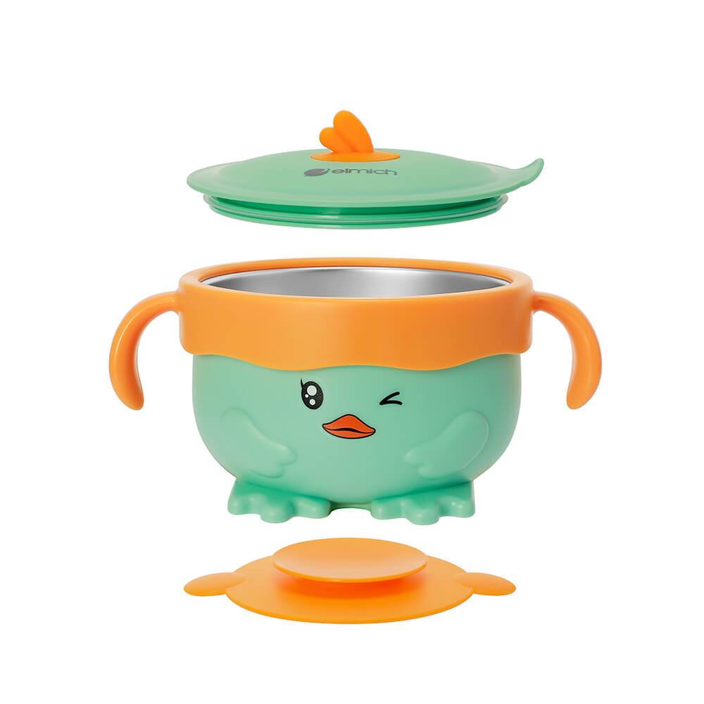 Bát ăn cho trẻ em hình ngộ nghĩnh inox 316 Elmich Babycare EL-0008