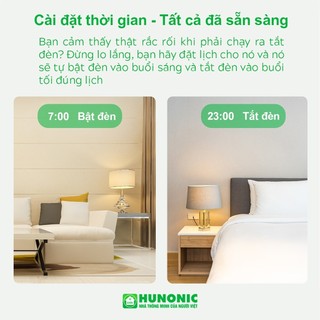 Công Tắc Cảm Ứng HUNONIC WIFI, Điều Khiển Từ Xa Qua Điện Thoại, Viền Vàng Cao Cấp