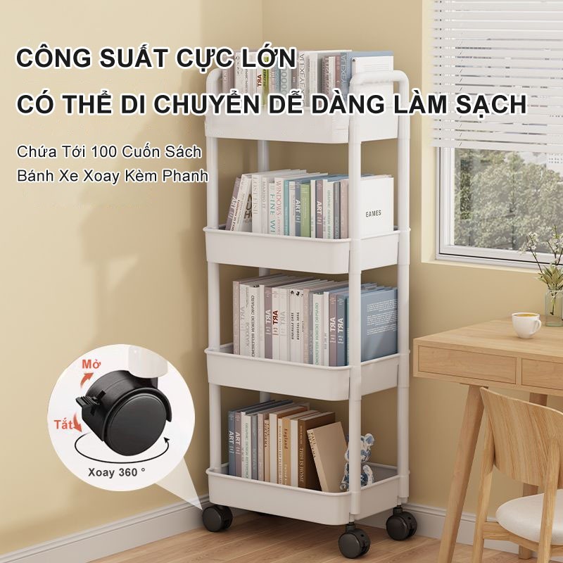 Xe Đẩy Spa 3-4 Tầng, Kệ Để Đồ Đa Năng Tiện Lợi - Gia Dụng GH68