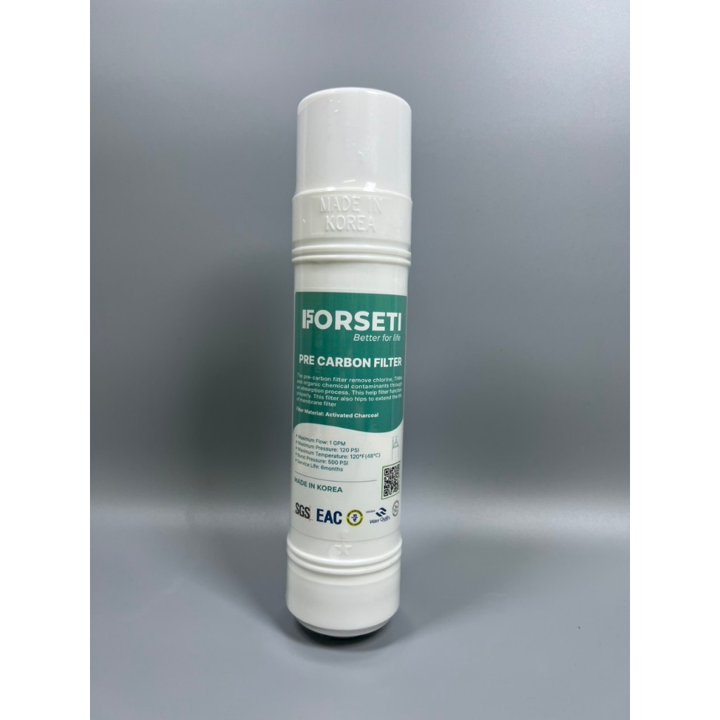 Lõi Lọc Nước Pre Carbon FORSETI Nhập Khâu Hàn Quốc -Hàng Chính Hãng, Loại Bỏ Mùi Hôi Và Tạp Chất Trong Nước