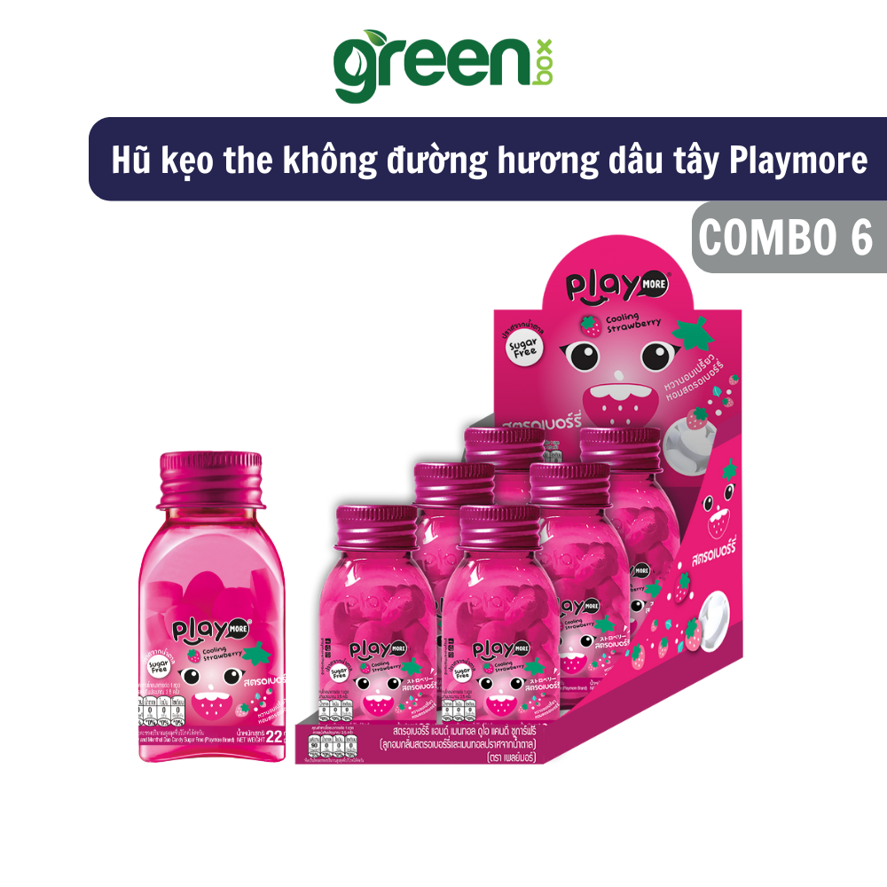 Ảnh combo 6 hũ kẹo the playmore tổng hợp nhiều hương vị 22g 4