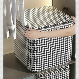 Túi đựng chăn màn caro 100 lít, túi đựng quần áo chăn mền có khoá