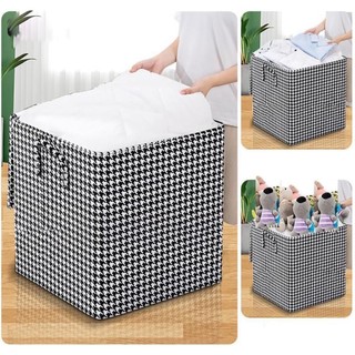 Túi đựng chăn màn caro 100 lít, túi đựng quần áo chăn mền có khoá
