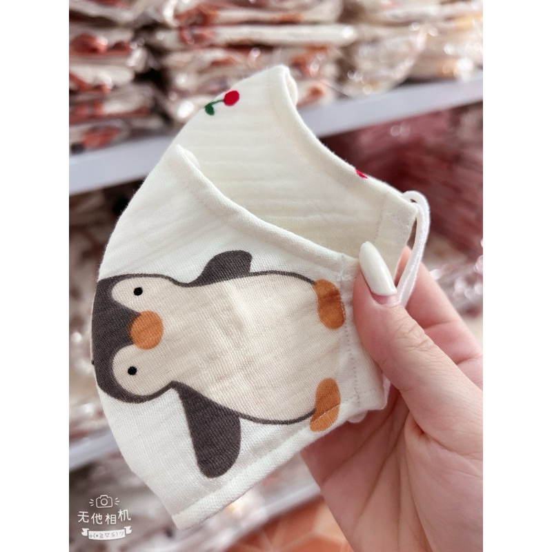 Combo 3 Chiếc Khẩu Trang Liena'S Closet Vải Xô Muslin Dễ Thương Cho Bé 0-12 Tuổi (Vải Xô Loại 1)