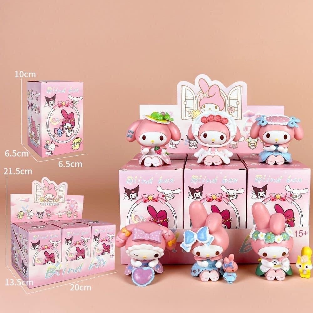 [Full Box] Set 6 hộp quà bí mật kuromi, Kuromi ngoại truyện, Mô hình trang trí - Decor bàn làm việc, quà tặng cho bé
