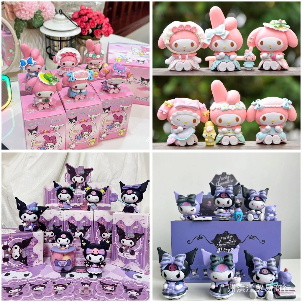 [Full Box] Set 6 hộp quà bí mật kuromi, Kuromi ngoại truyện, Mô hình trang trí - Decor bàn làm việc, quà tặng cho bé