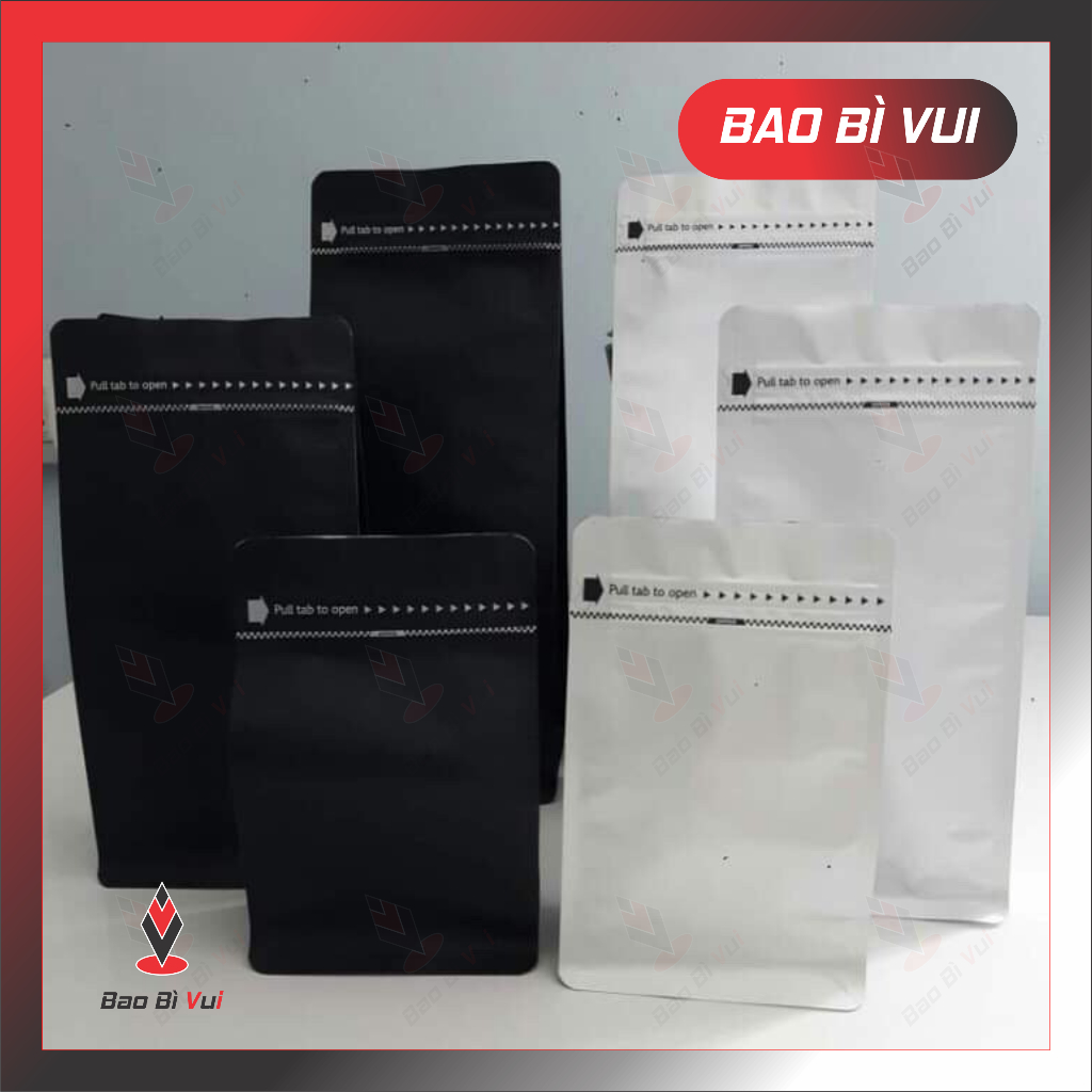 [1 kg] Túi zip 8 cạnh màu trắng sữa cao cấp - BAO BÌ VUI