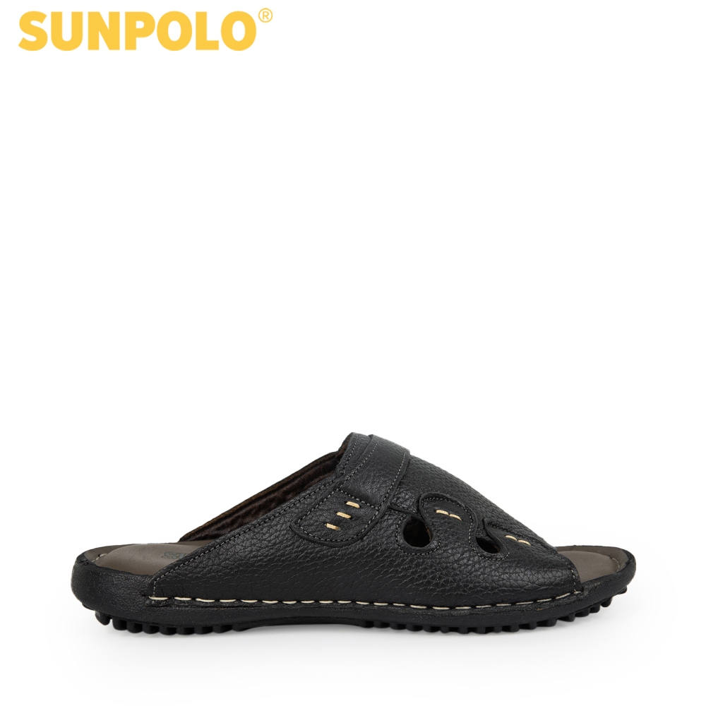 Ảnh Dép nam quai ngang da bò SUNPOLO DQN018 1
