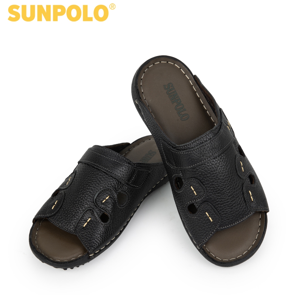 Ảnh Dép nam quai ngang da bò SUNPOLO DQN018 4