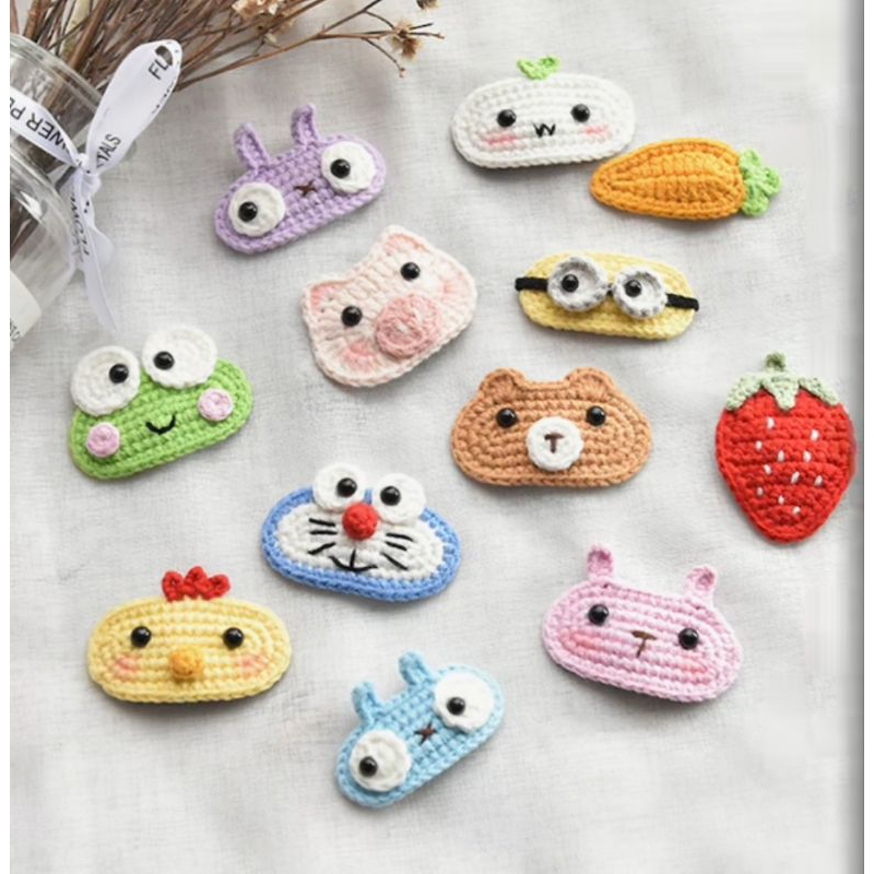 Kẹp Tóc Len Hình Động Vật , Kẹp Tóc Mái Hình Thú Len Handmade