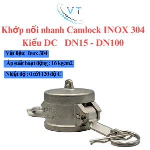 Khớp nối nhanh Camlock INOX 304 Kiểu DC DN40 - DN65