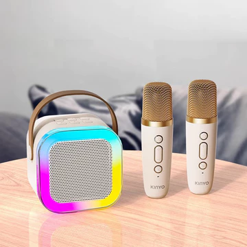 [BÁN CHẠY] Loa Bluetooth Micro Karaoke K12 Mini Karaoke Loa Bluetooth Loa Kèm 2 Micro Không Dây Dung Lượng Loa Lớn, Bass