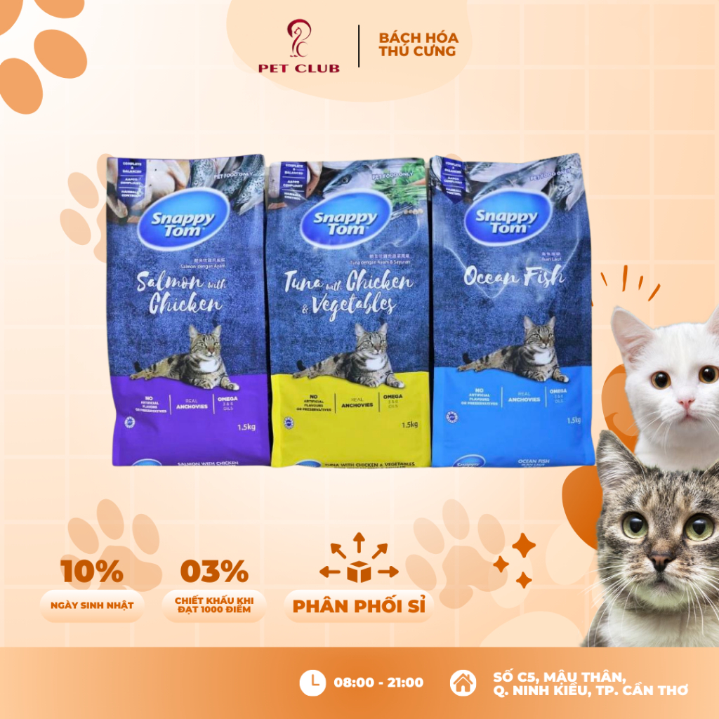 Thức ăn Snappy Tom topping cá khô | Shopee Việt Nam