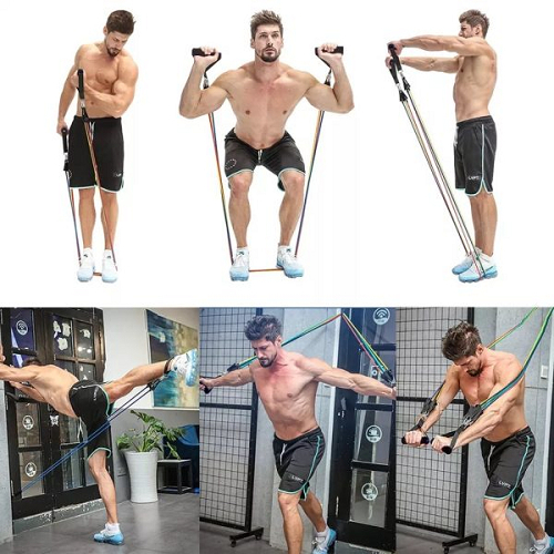 BỘ 5 DÂY TẬP GYM NGŨ SẮC, DÂY ĐÀN HỒI KHÁNG LỰC, CO GIÃN CAO, Hỗ Trợ Tập Toàn Thân Hiệu Quả