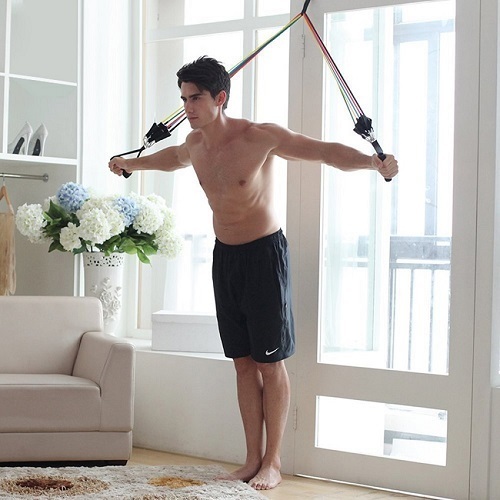 BỘ 5 DÂY TẬP GYM NGŨ SẮC, DÂY ĐÀN HỒI KHÁNG LỰC, CO GIÃN CAO, Hỗ Trợ Tập Toàn Thân Hiệu Quả