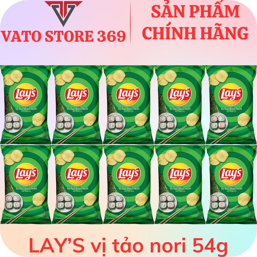 Bánh snack khoai tây LAY'S vị tảo biển nori gói 54g | Shopee Việt Nam