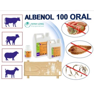 Thuốc thú y Interchemie Albenol 100 Oral tẩy giun sán cho trâu bò dê cừu gia súc gia cầm