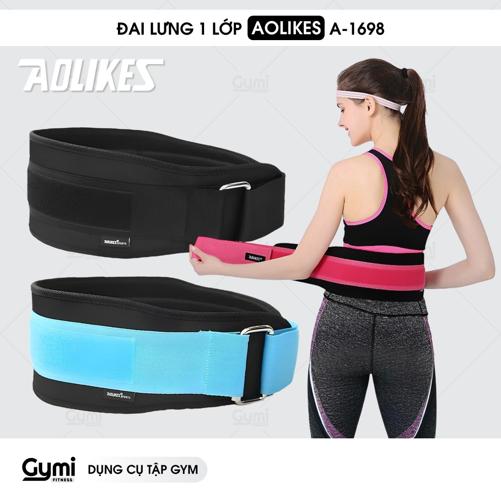 Đai Lưng 1 Lớp Aolikes A-1698 - Đai Lưng Bảo Vệ Cột Sống Tập Gym, Thể Thao Nam & Nữ - DL-AL1698