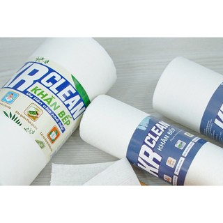 Cuộn khăn giấy lau bếp trắng KRCLEAN 50 tờ 20x25cm - Khăn lau đa năng, siêu thấm hút, lau mọi bề mặt tiện lợi