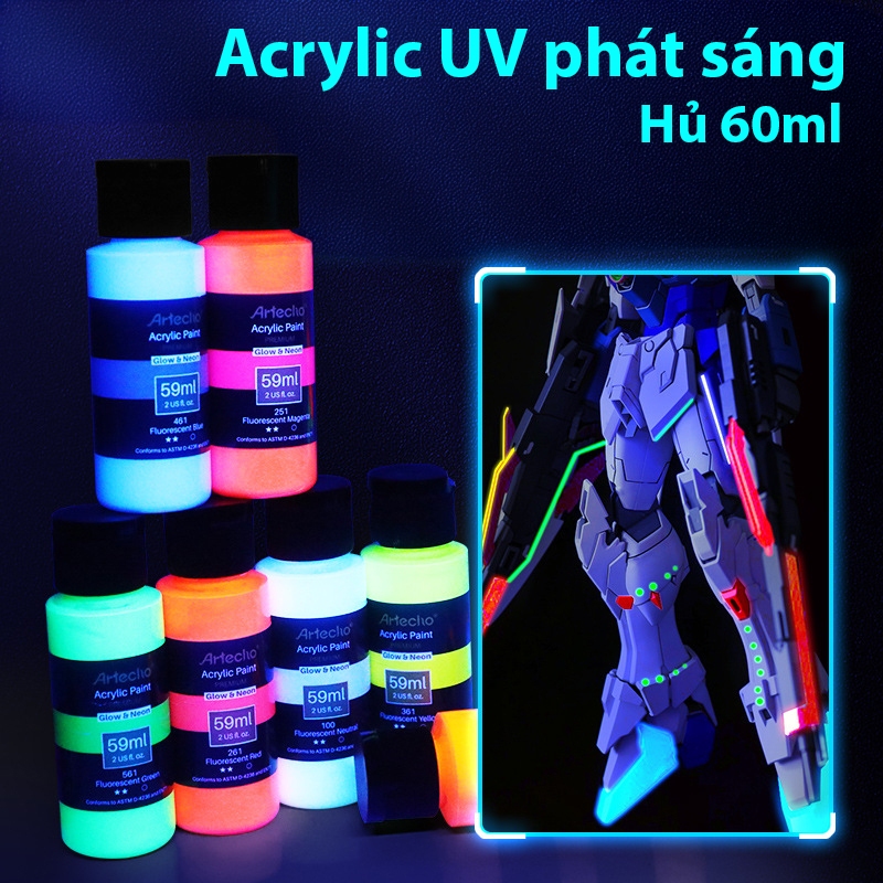 Sơn Acrylic UV Phát Sáng Hủ 60ml | Shopee Việt Nam