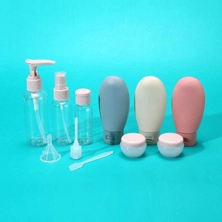 BỘ 11 CHAI CHIẾT - Lọ Chiết Mỹ Phẩm Travel Kit Đi Du Lịch Tiện Dụng Kèm Túi Đựng - Tuýp 11 Món