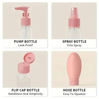 BỘ 11 CHAI CHIẾT - Lọ Chiết Mỹ Phẩm Travel Kit Đi Du Lịch Tiện Dụng Kèm Túi Đựng - Tuýp 11 Món
