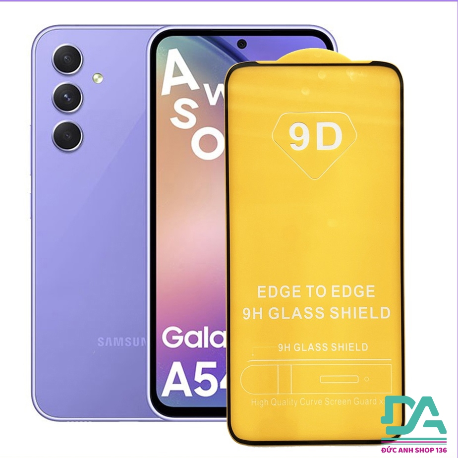 Kính cường lực 9D full màn SamSung A54 5G tặng giấy lau kính | Shopee ...