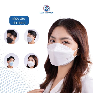 Khẩu trang KF94 Mạnh Khuyên, Khẩu trang KF94 Mạnh Khuyên tiện lợi Thùng * 30 túi*10 cái giao màu ngẫu nhiên