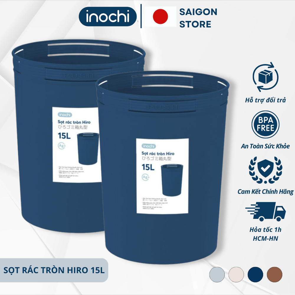 Thùng rác mini Inochi 15 Lít màu rất đẹp Làm Sọt Rác Văn Phòng, Khách ...