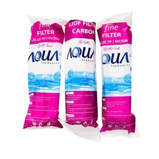 Combo 1-9 lõi máy lọc nước RO AQUA - Dùng chung cho mọi loại máy RO AQUA Chính Hãng