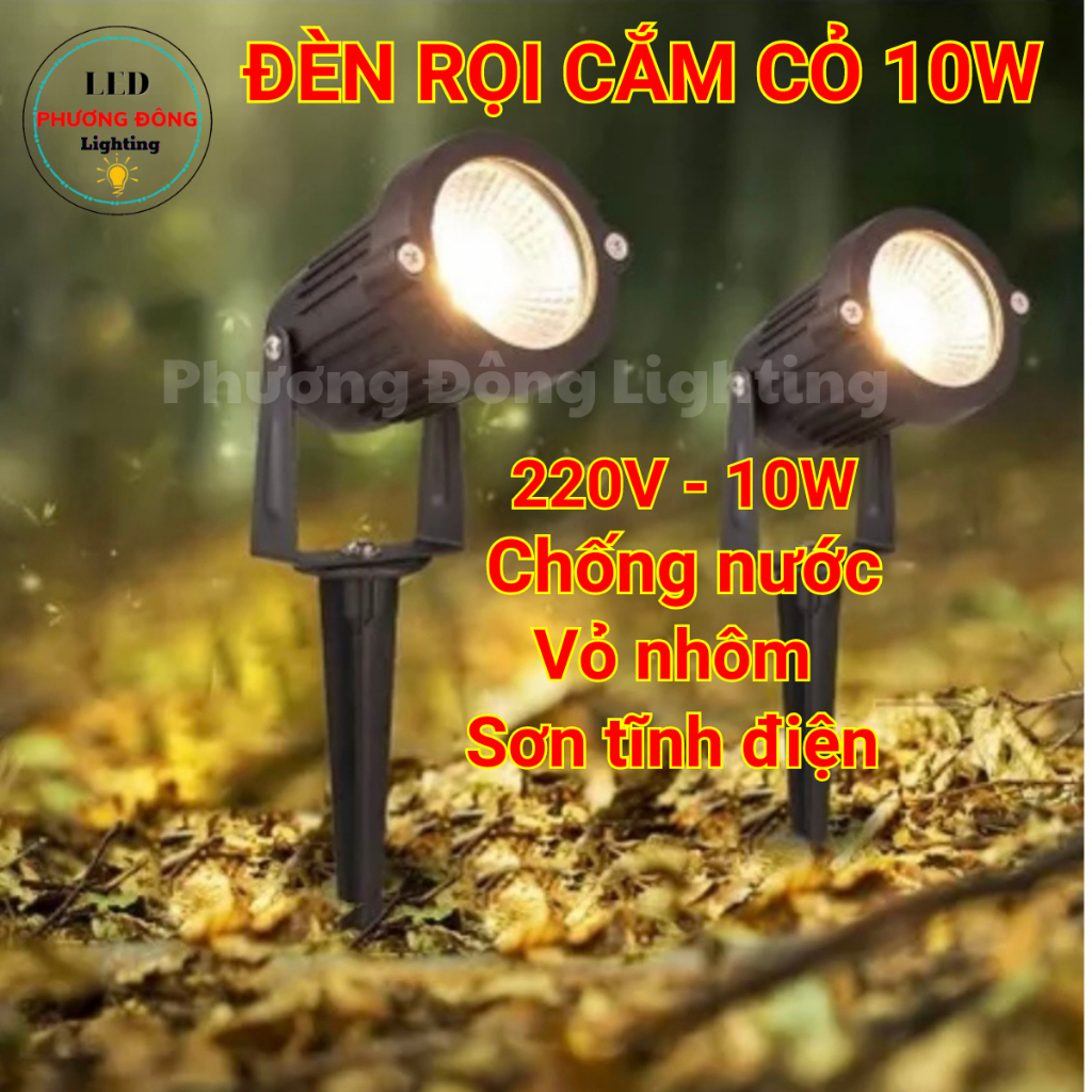 Đèn LED rọi cắm cỏ sân vườn, đèn rọi gốc cây,  trang trí tiểu cảnh 220V - 7W