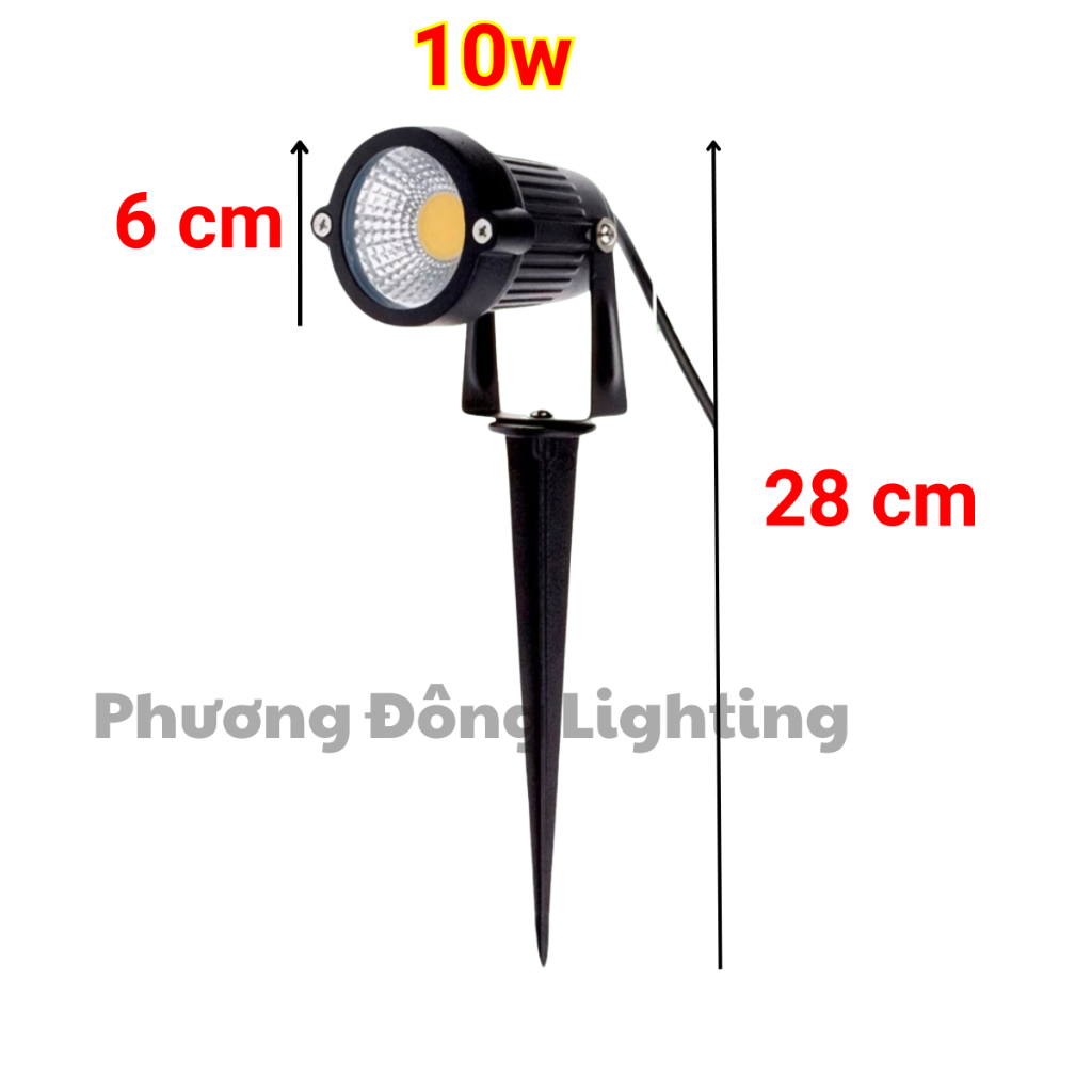 Đèn LED rọi cắm cỏ sân vườn, đèn rọi gốc cây,  trang trí tiểu cảnh 220V - 7W
